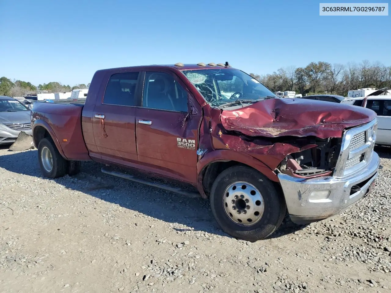 2016 Ram 3500 Laramie VIN: 3C63RRML7GG296787 Lot: 84525284