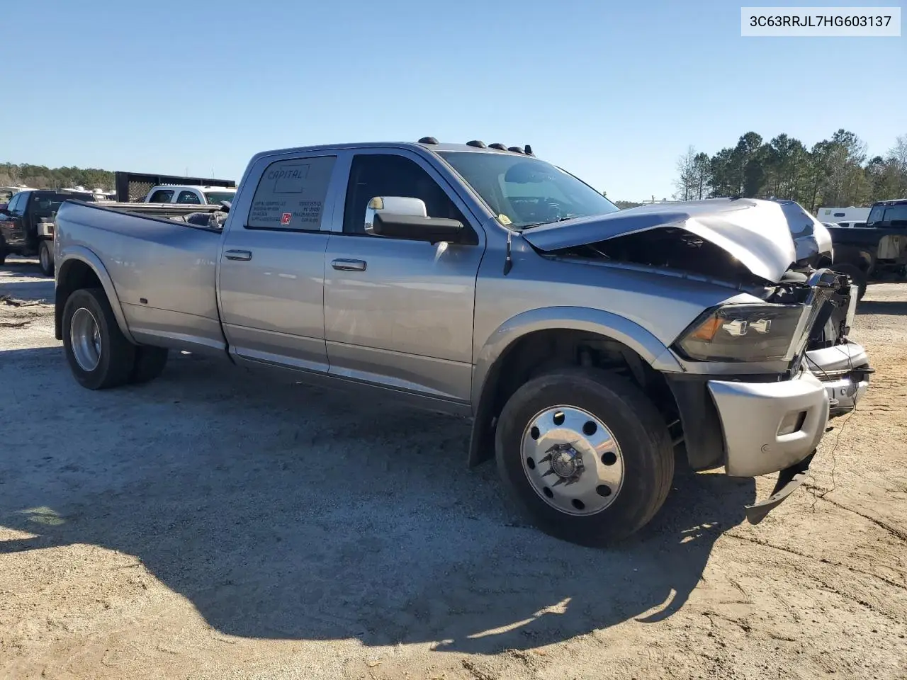 2017 Ram 3500 Laramie VIN: 3C63RRJL7HG603137 Lot: 42570095