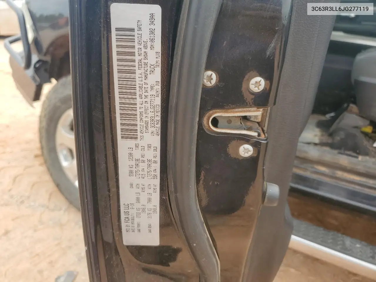 2018 Ram 3500 Slt VIN: 3C63R3LL6JG277119 Lot: 52763325