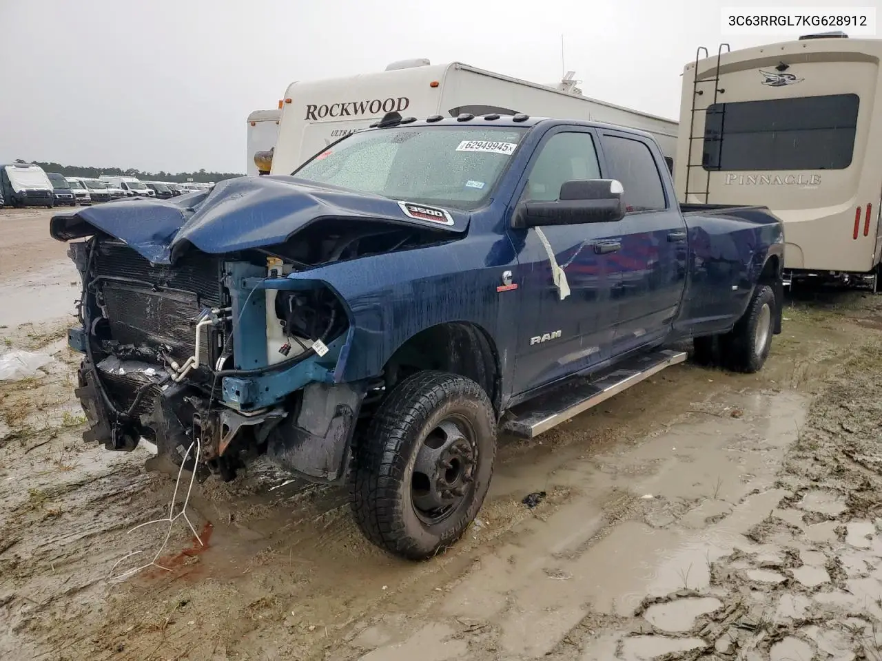 2019 Ram 3500 Tradesman VIN: 3C63RRGL7KG628912 Lot: 62949945