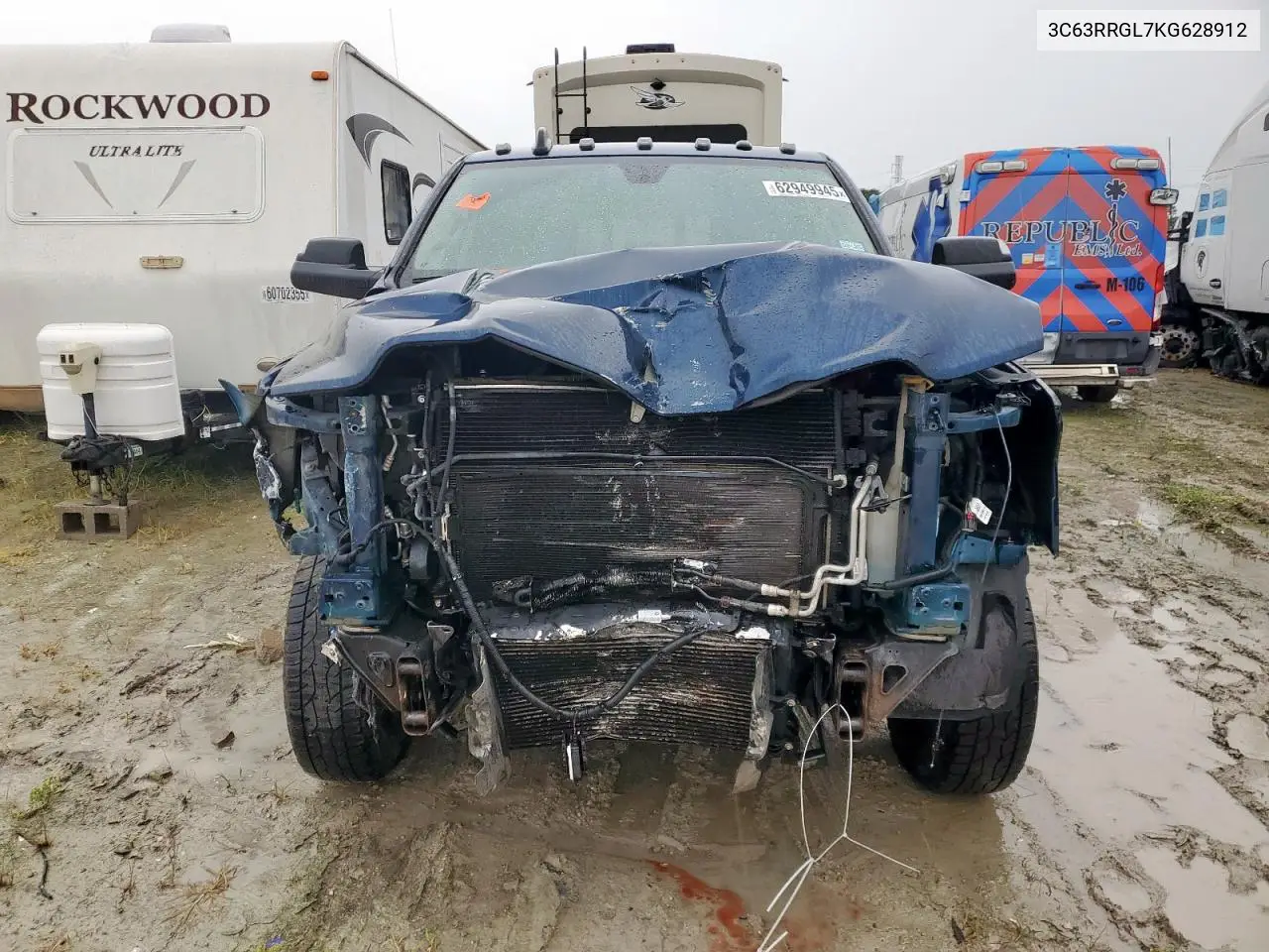 2019 Ram 3500 Tradesman VIN: 3C63RRGL7KG628912 Lot: 62949945