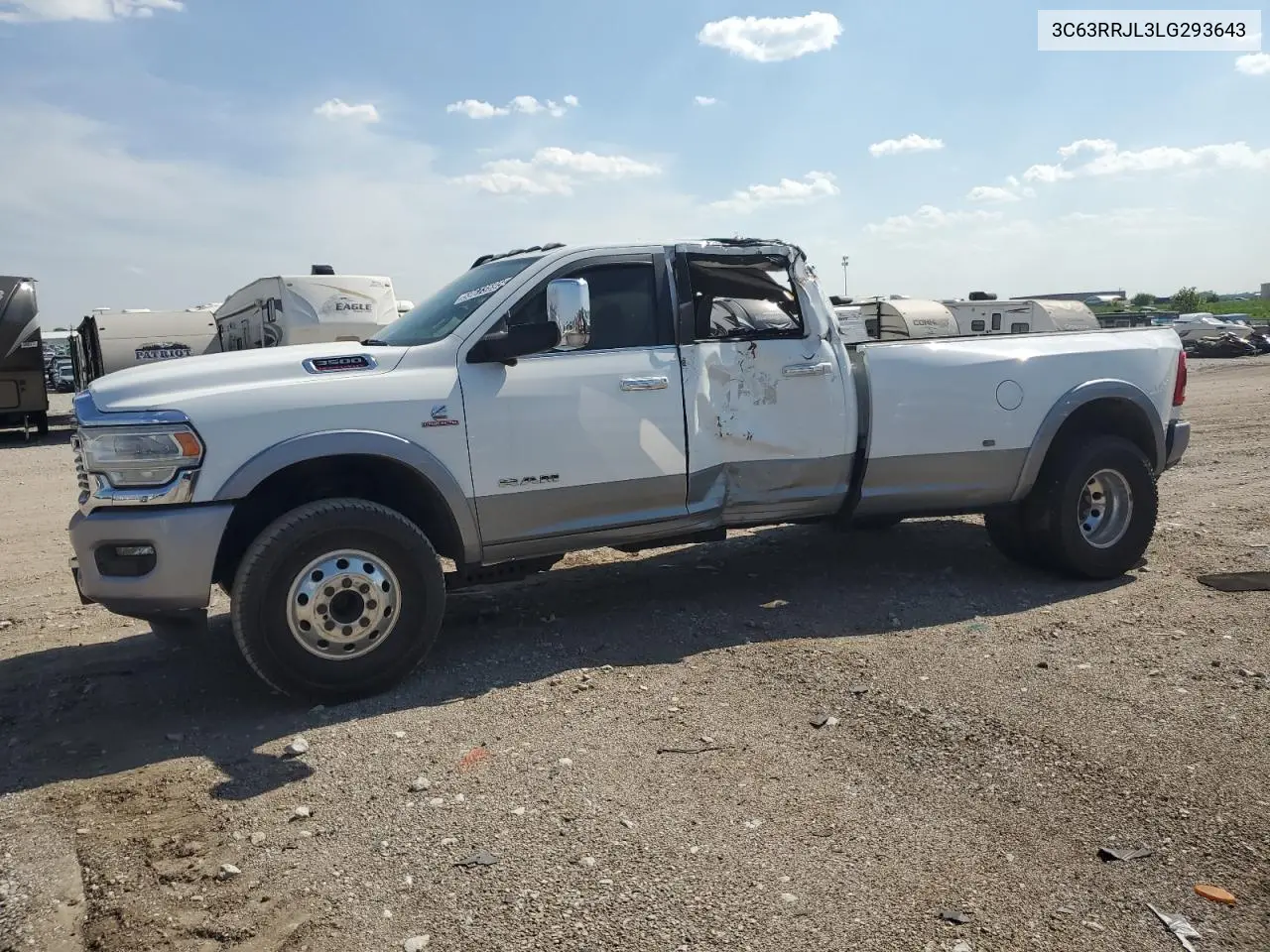 2020 Ram 3500 Laramie VIN: 3C63RRJL3LG293643 Lot: 59673595