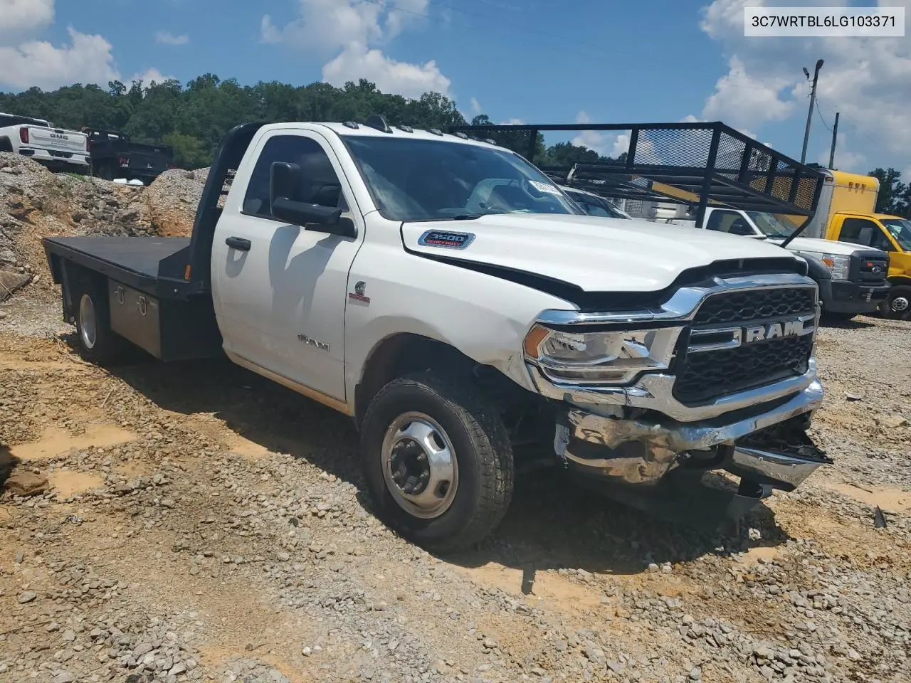 2020 Ram 3500 VIN: 3C7WRTBL6LG103371 Lot: 62677325