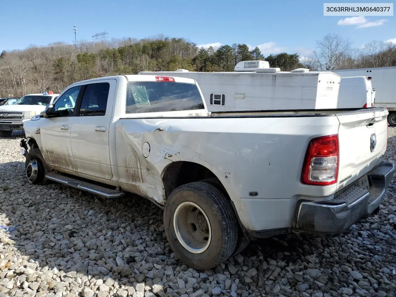 2021 Ram 3500 Big Horn VIN: 3C63RRHL3MG640377 Lot: 46336205