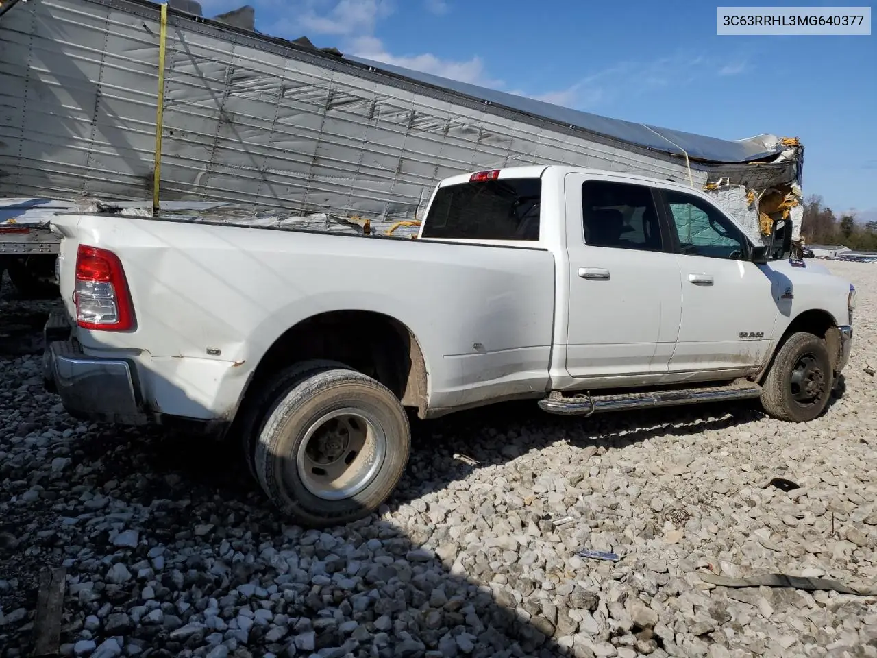 2021 Ram 3500 Big Horn VIN: 3C63RRHL3MG640377 Lot: 46336205