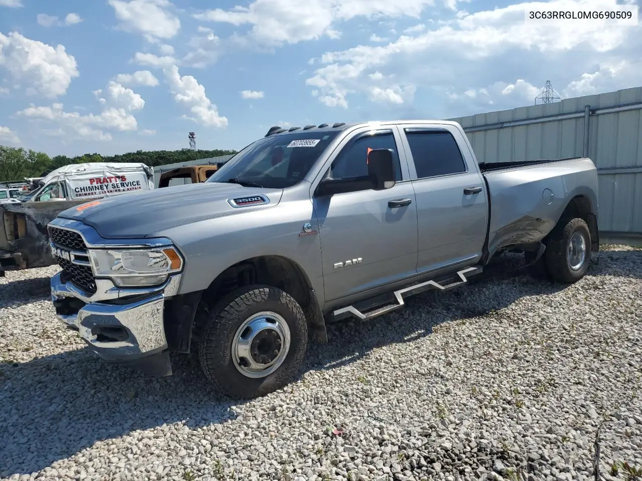2021 Ram 3500 Tradesman VIN: 3C63RRGL0MG690509 Lot: 60703955