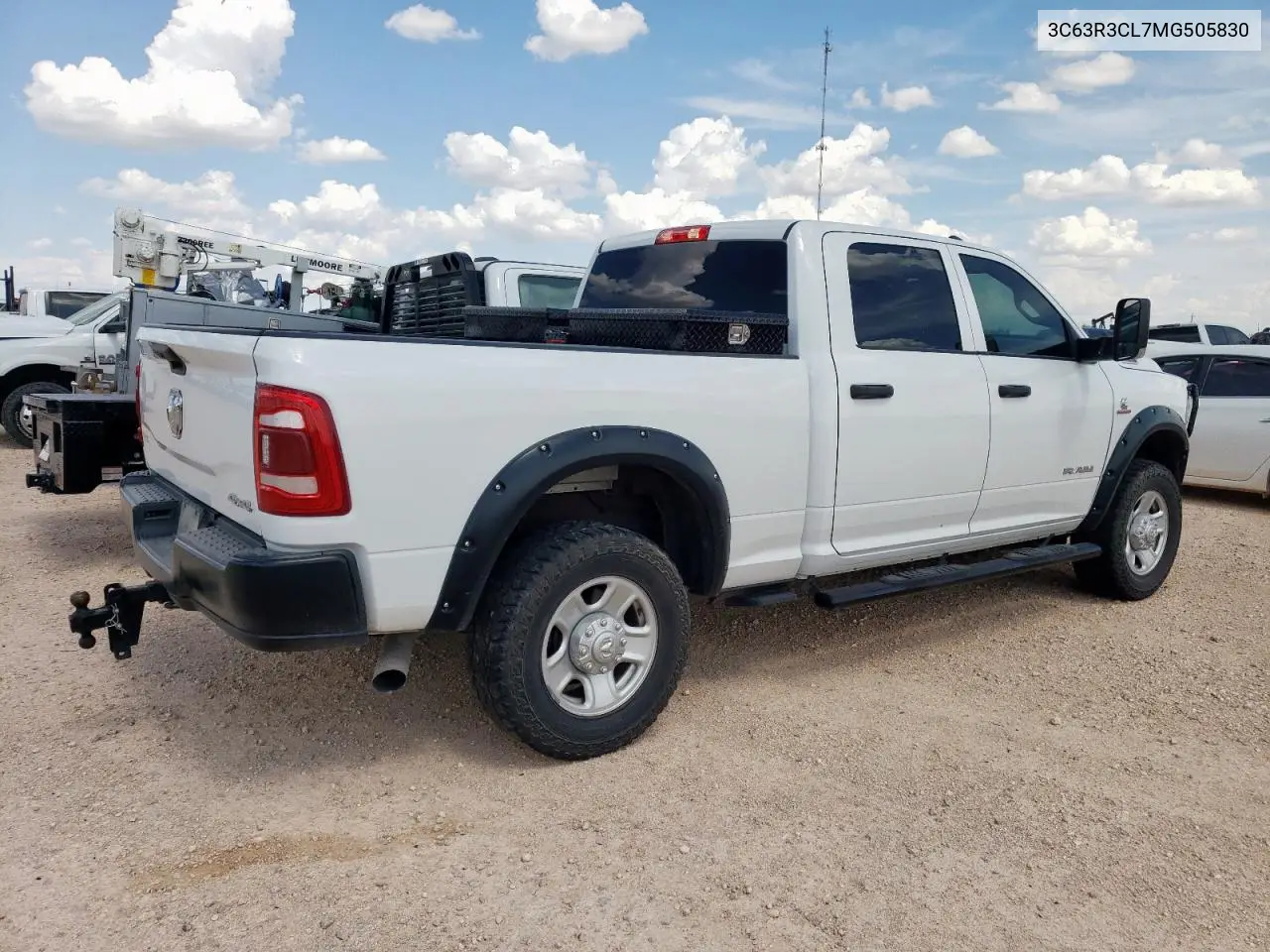 2021 Ram 3500 Tradesman VIN: 3C63R3CL7MG505830 Lot: 65370355