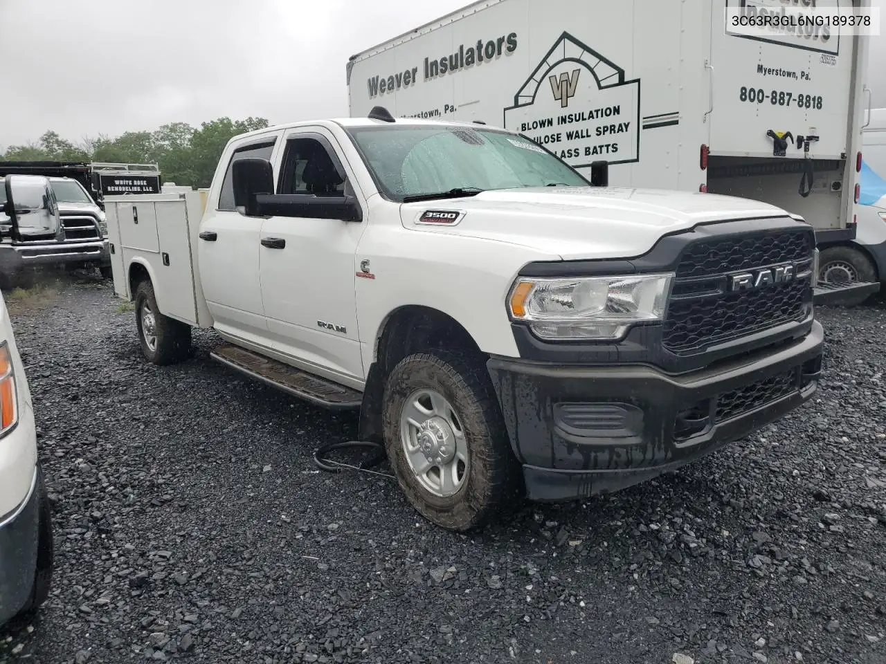 2022 Ram 3500 Tradesman VIN: 3C63R3GL6NG189378 Lot: 60846295