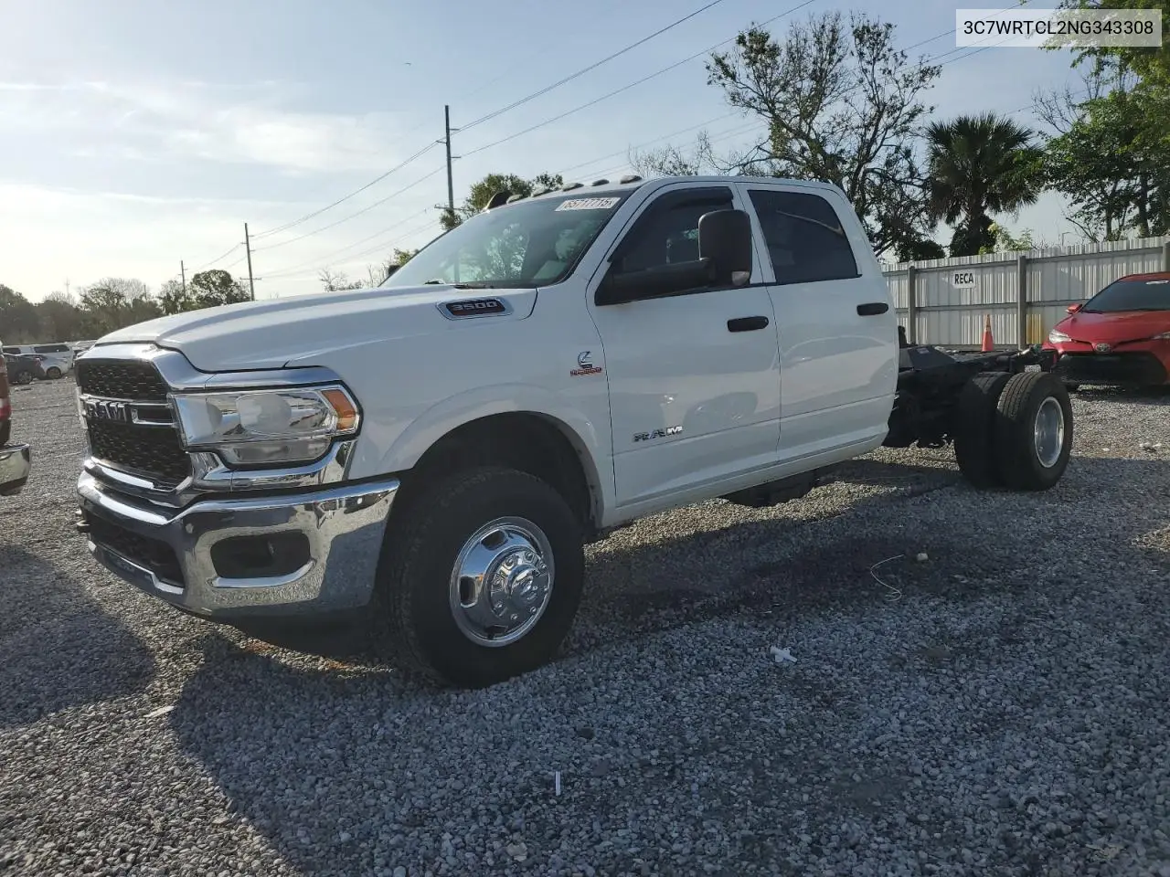 2022 Ram 3500 VIN: 3C7WRTCL2NG343308 Lot: 65717715
