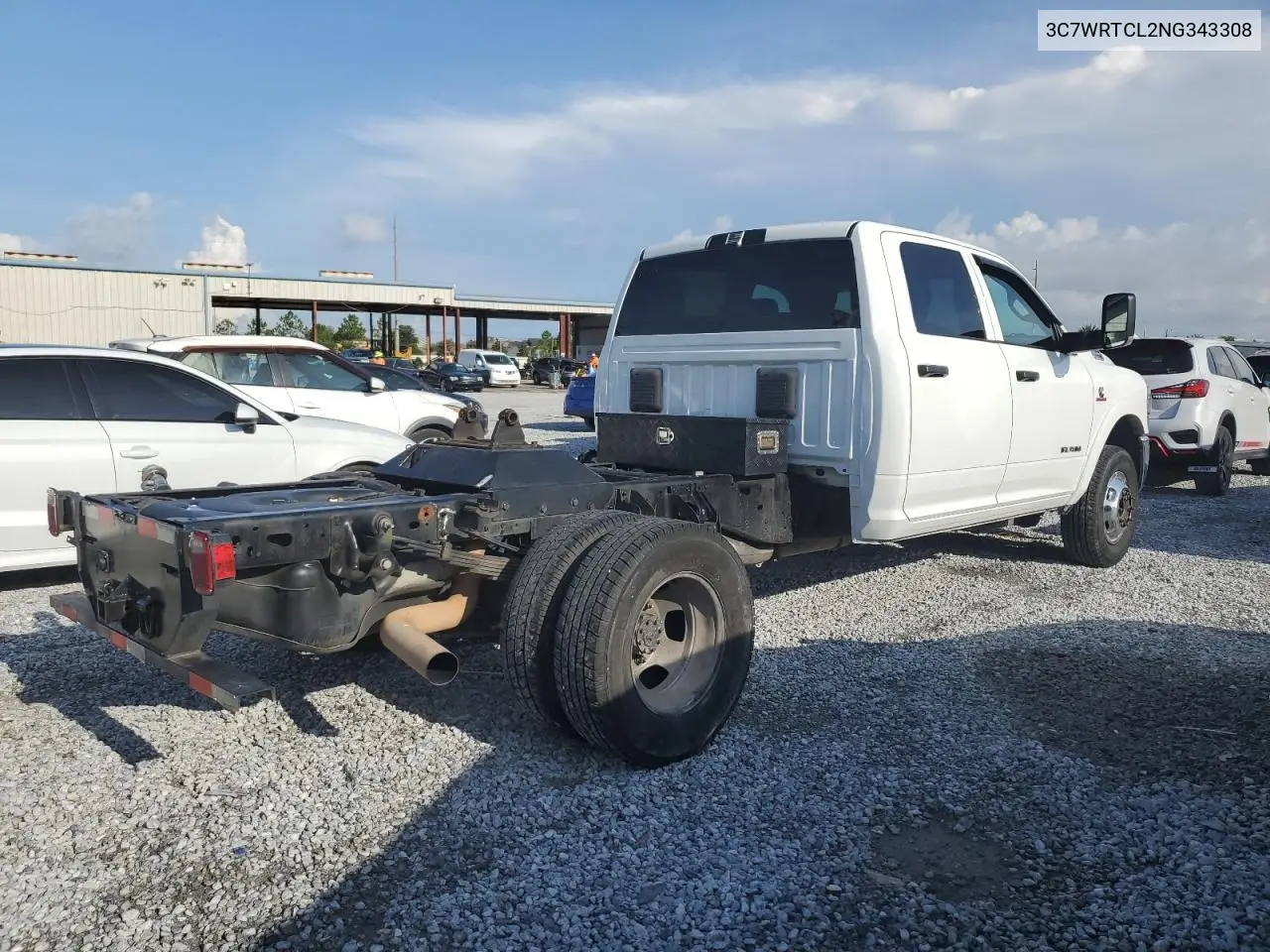 2022 Ram 3500 VIN: 3C7WRTCL2NG343308 Lot: 65717715