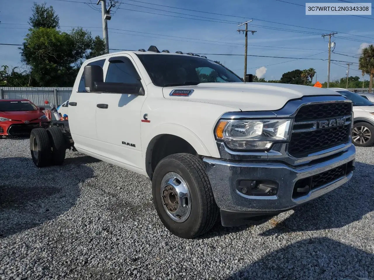 2022 Ram 3500 VIN: 3C7WRTCL2NG343308 Lot: 65717715