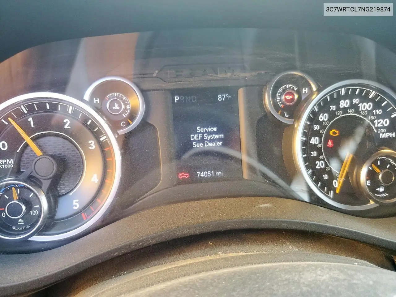 2022 Ram 3500 VIN: 3C7WRTCL7NG219874 Lot: 65916975