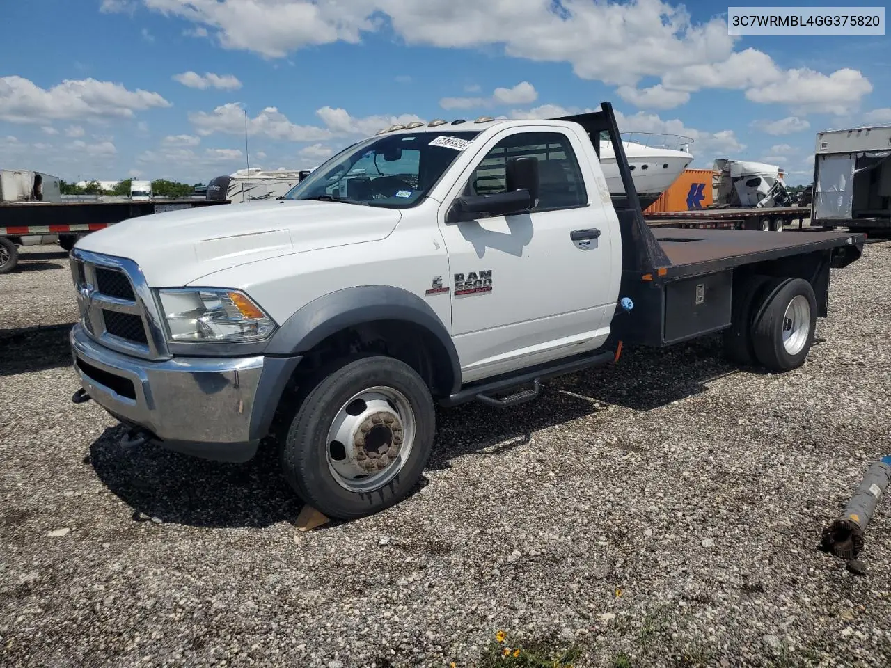 2016 Ram 5500 VIN: 3C7WRMBL4GG375820 Lot: 54729925