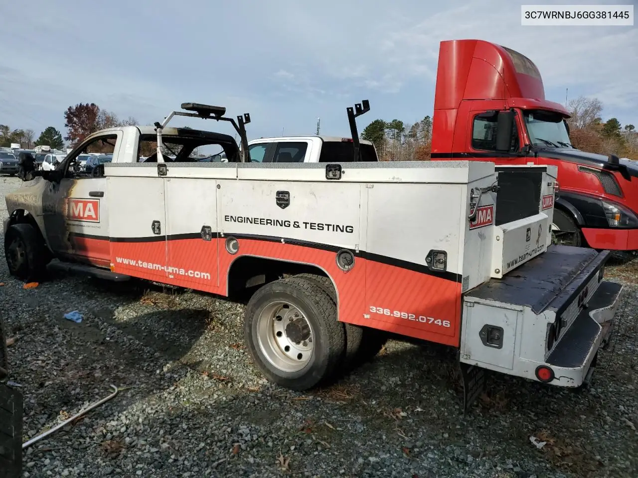 2016 Ram 5500 VIN: 3C7WRNBJ6GG381445 Lot: 81496984