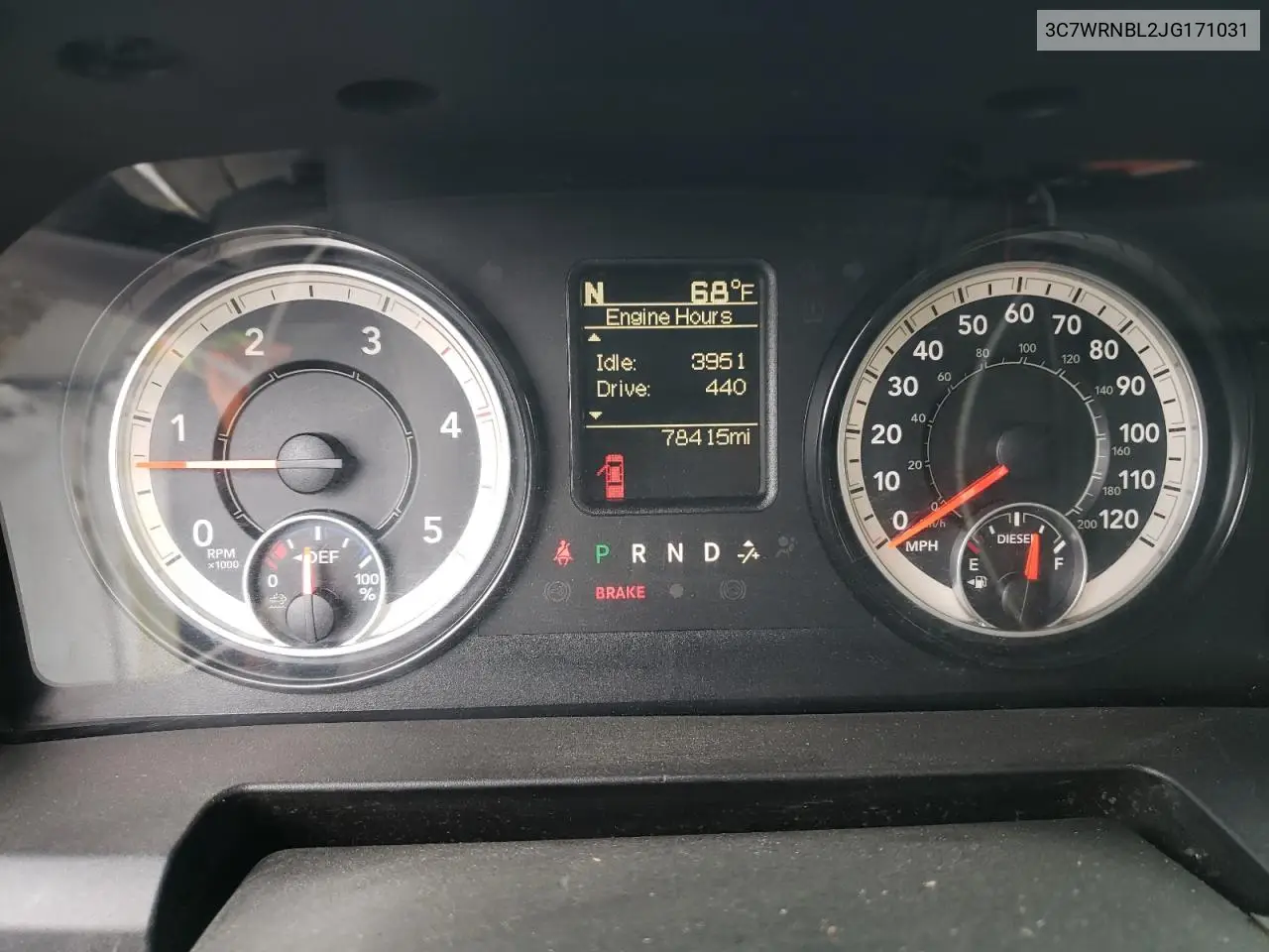 2018 Ram 5500 VIN: 3C7WRNBL2JG171031 Lot: 53366095