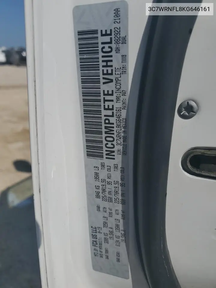 2019 Ram 5500 VIN: 3C7WRNFL8KG646161 Lot: 59549155