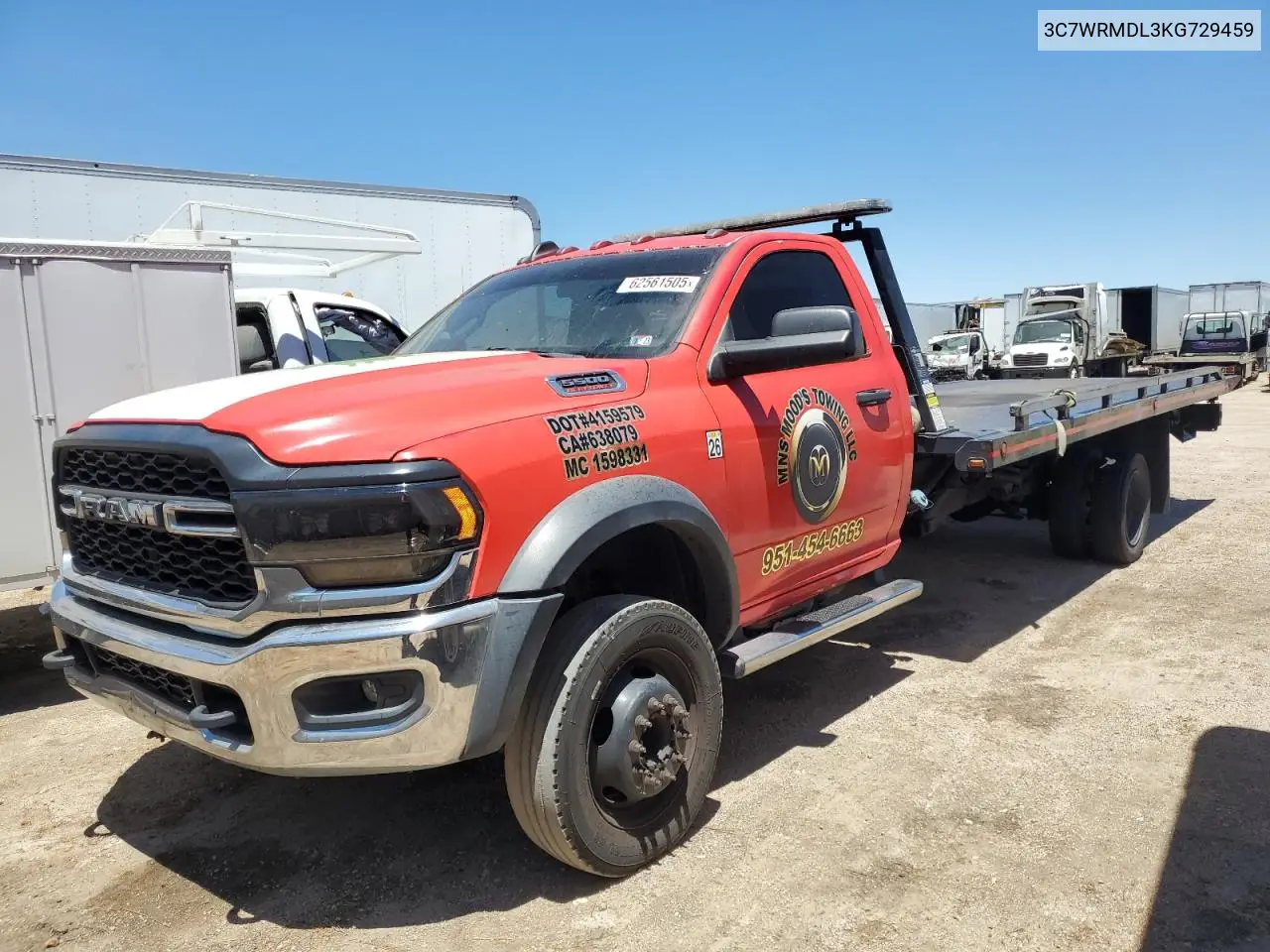 2019 Ram 5500 VIN: 3C7WRMDL3KG729459 Lot: 62561505