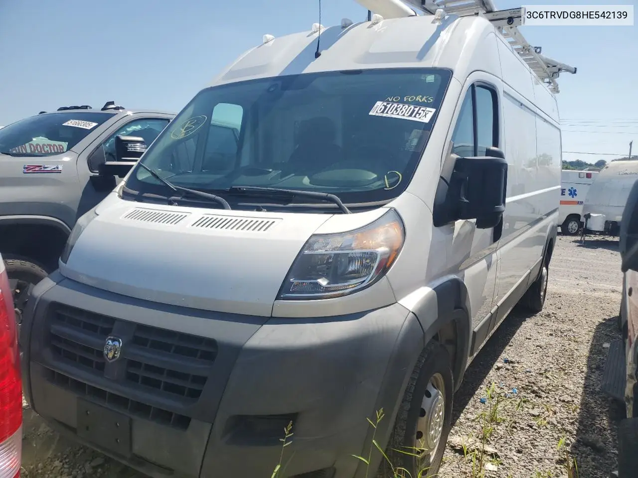 2017 Ram Promaster 2500 2500 High VIN: 3C6TRVDG8HE542139 Lot: 61038015