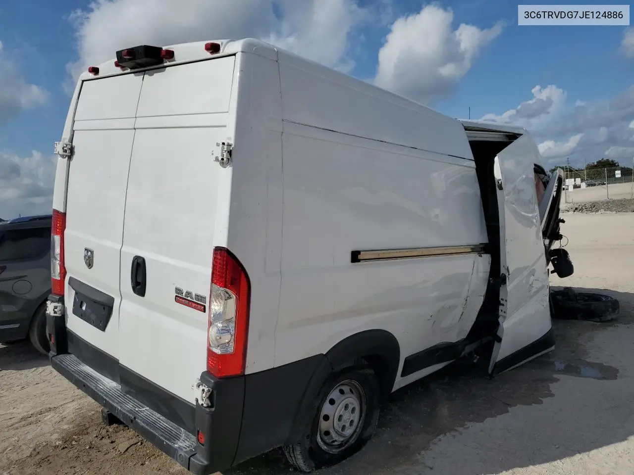 2018 Ram Promaster 2500 2500 High VIN: 3C6TRVDG7JE124886 Lot: 42617365