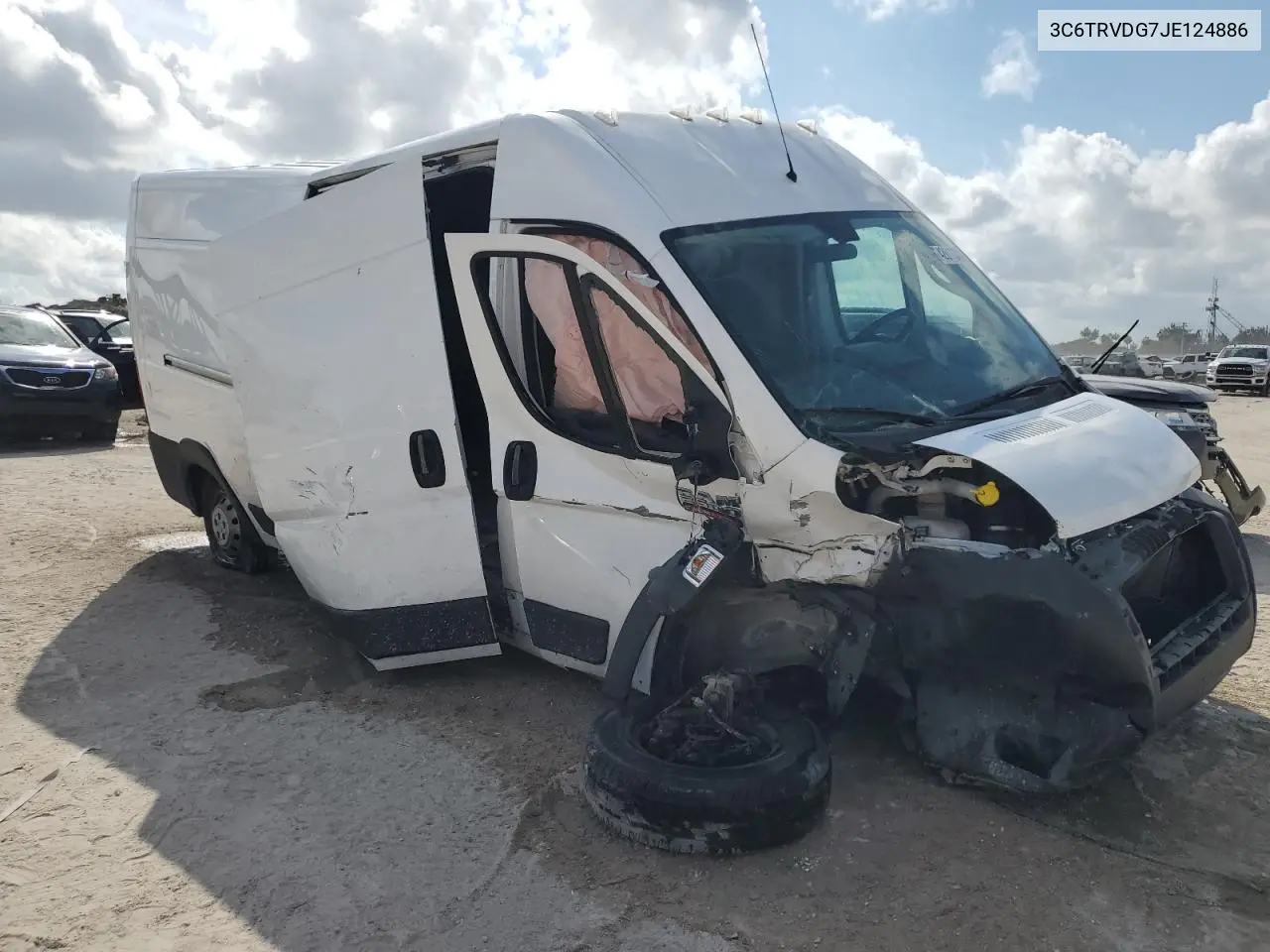 2018 Ram Promaster 2500 2500 High VIN: 3C6TRVDG7JE124886 Lot: 42617365