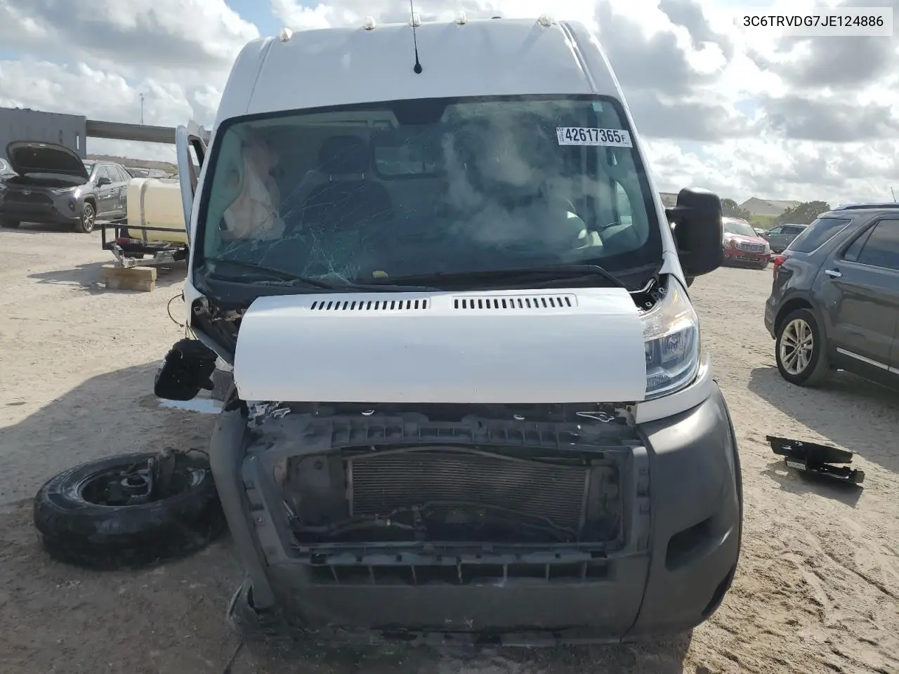 2018 Ram Promaster 2500 2500 High VIN: 3C6TRVDG7JE124886 Lot: 42617365