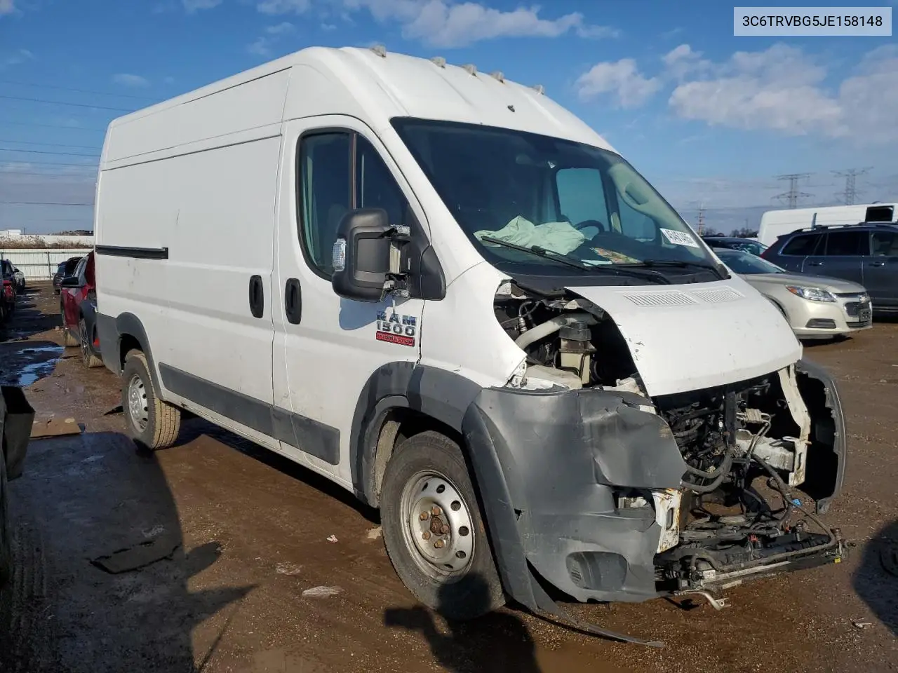 2018 Ram Promaster 1500 1500 High VIN: 3C6TRVBG5JE158148 Lot: 45461485