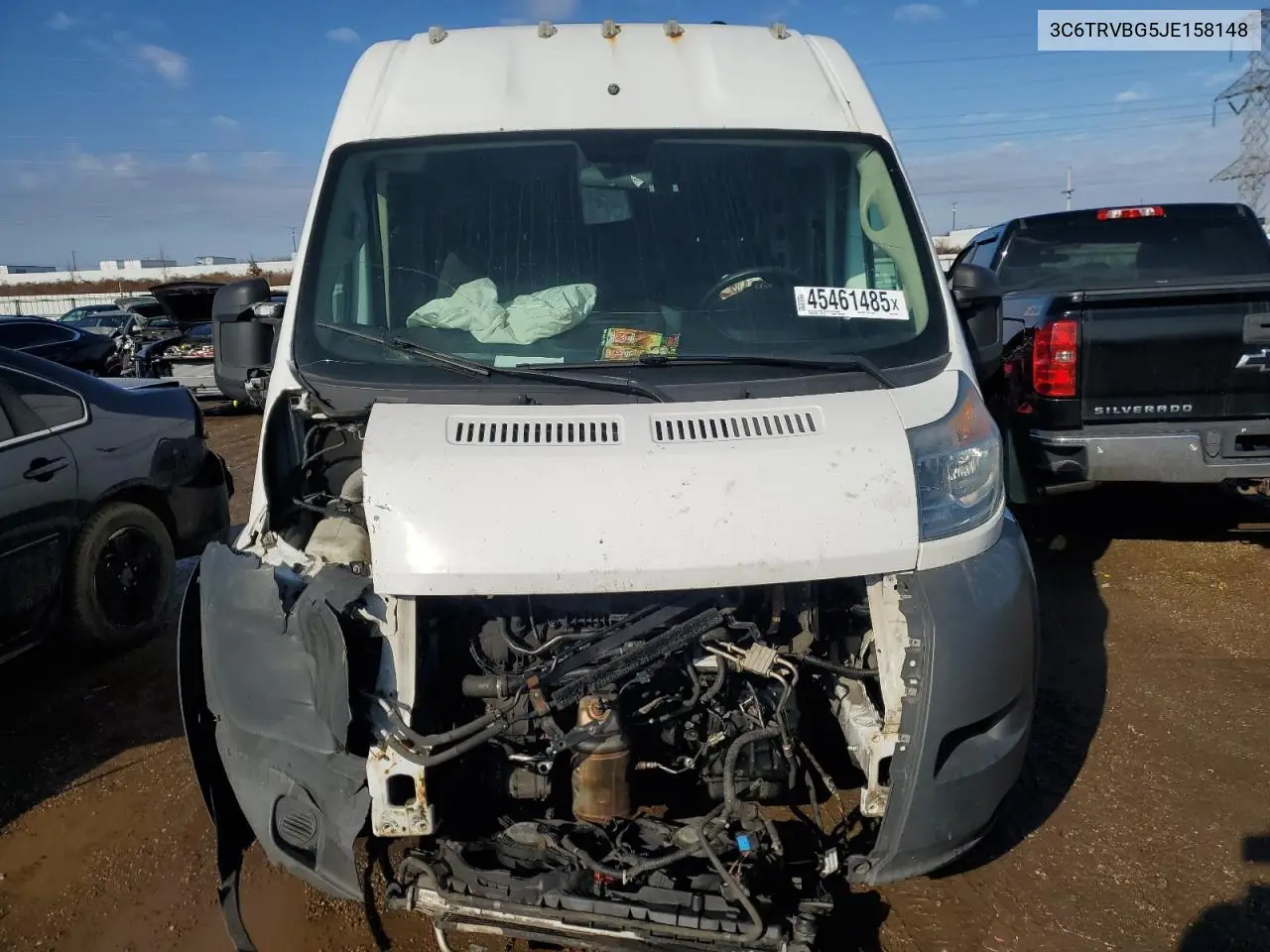 2018 Ram Promaster 1500 1500 High VIN: 3C6TRVBG5JE158148 Lot: 45461485