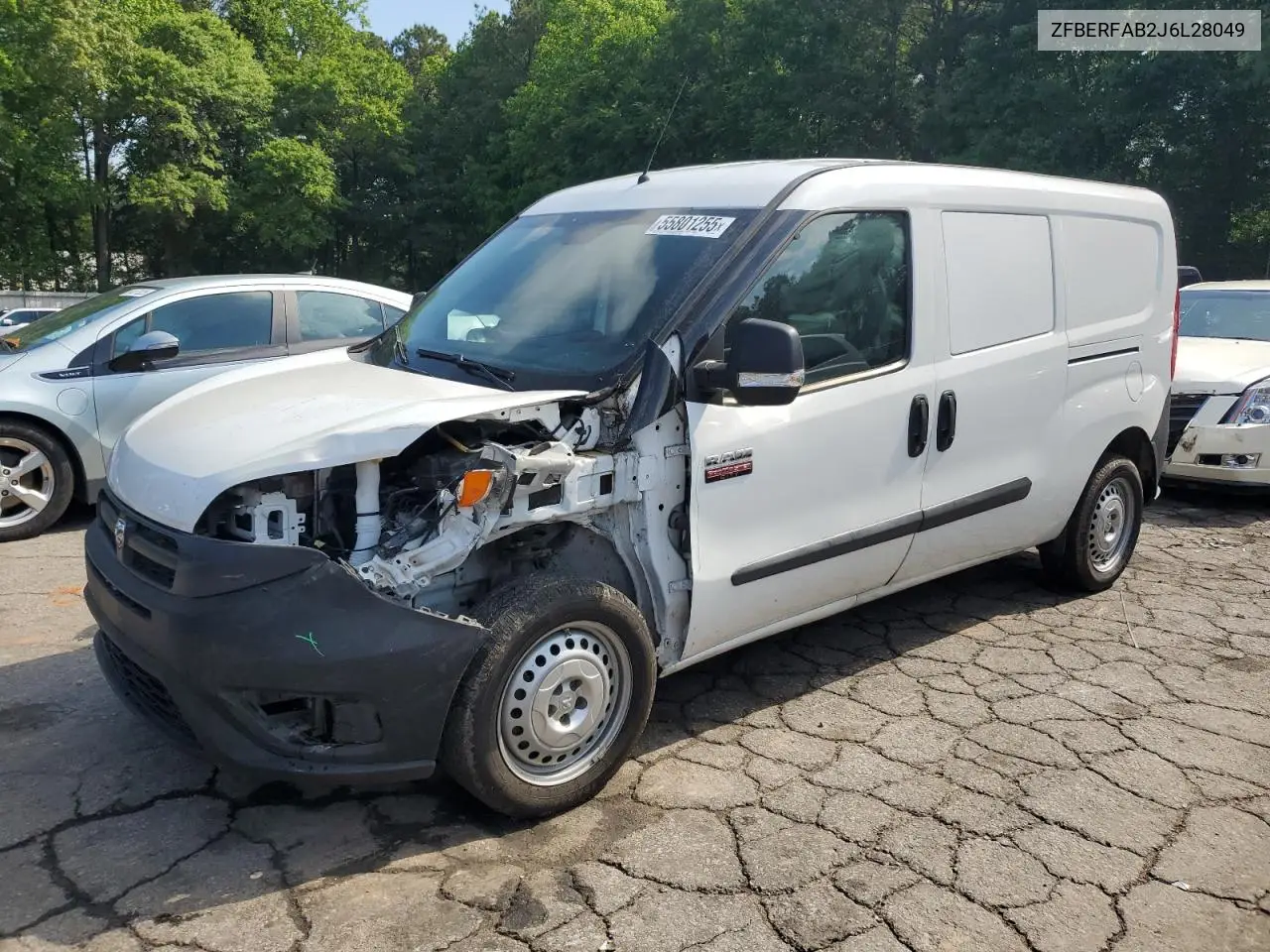 2018 Ram Promaster City VIN: ZFBERFAB2J6L28049 Lot: 55801255