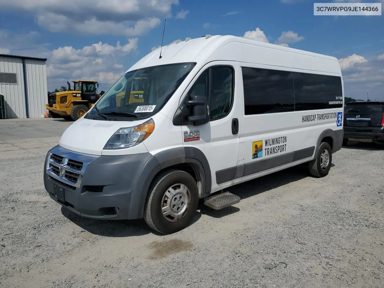 2018 Ram Promaster 2500 2500 High VIN: 3C7WRVPG9JE144366 Lot: 56308015
