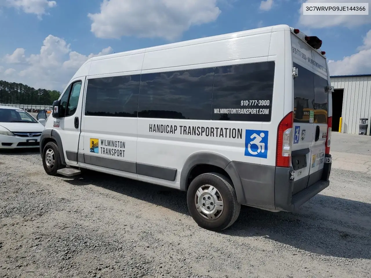 2018 Ram Promaster 2500 2500 High VIN: 3C7WRVPG9JE144366 Lot: 56308015