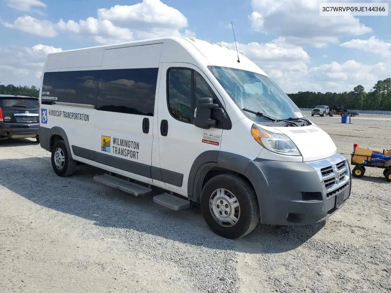 2018 Ram Promaster 2500 2500 High VIN: 3C7WRVPG9JE144366 Lot: 56308015