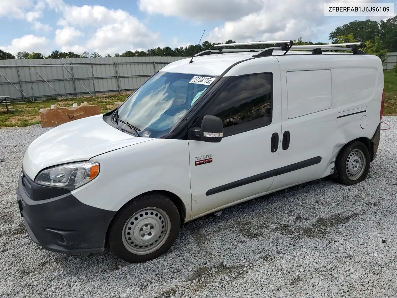 2018 Ram Promaster City VIN: ZFBERFAB1J6J96109 Lot: 63109775