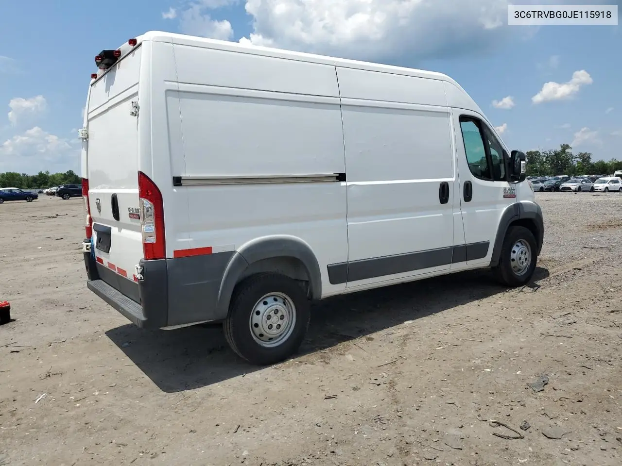 2018 Ram Promaster 1500 1500 High VIN: 3C6TRVBG0JE115918 Lot: 63656035