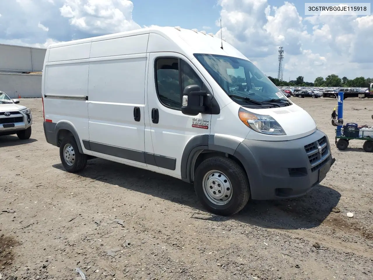 2018 Ram Promaster 1500 1500 High VIN: 3C6TRVBG0JE115918 Lot: 63656035