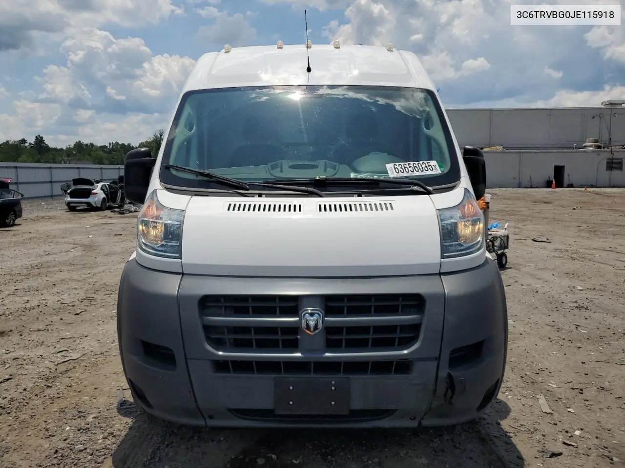 2018 Ram Promaster 1500 1500 High VIN: 3C6TRVBG0JE115918 Lot: 63656035
