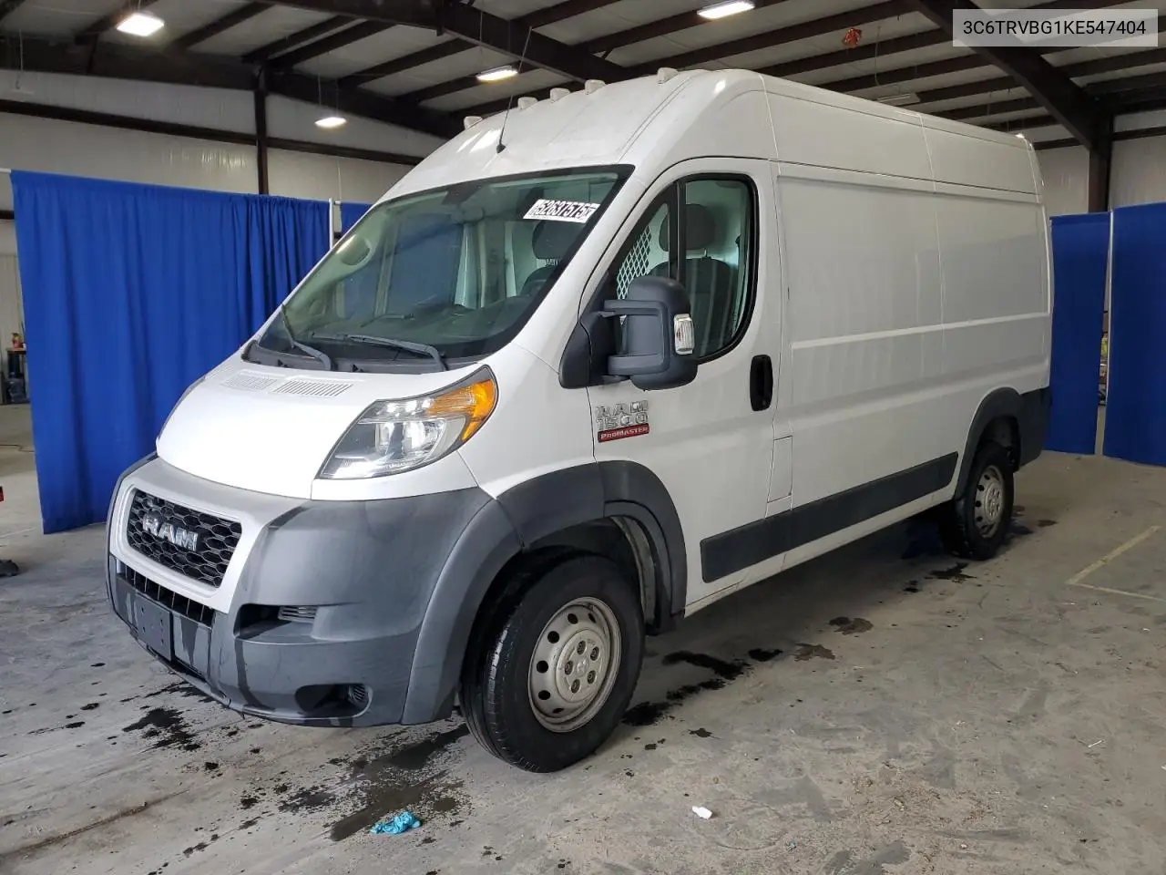 2019 Ram Promaster 1500 1500 High VIN: 3C6TRVBG1KE547404 Lot: 52637575