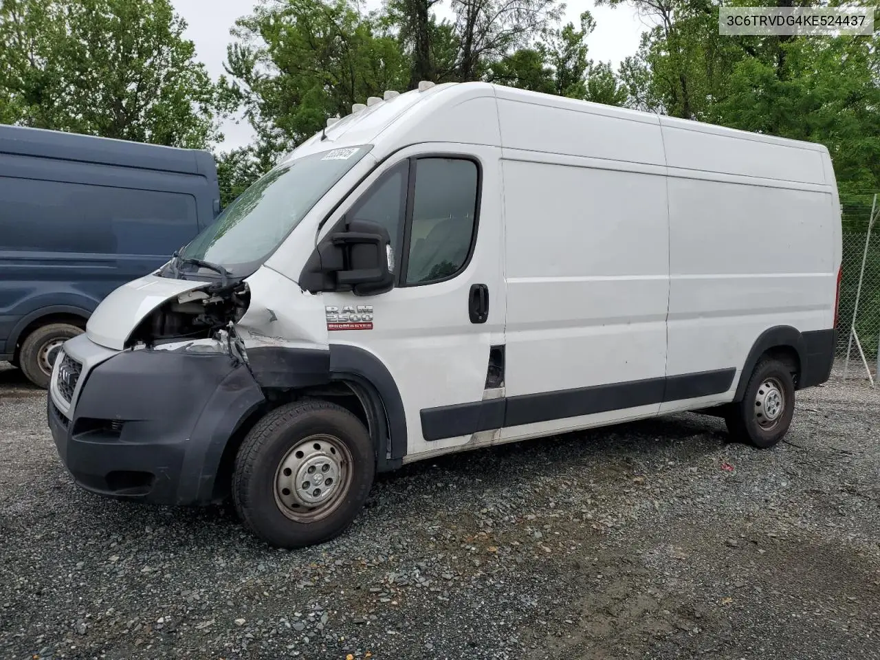 2019 Ram Promaster 2500 2500 High VIN: 3C6TRVDG4KE524437 Lot: 56356415
