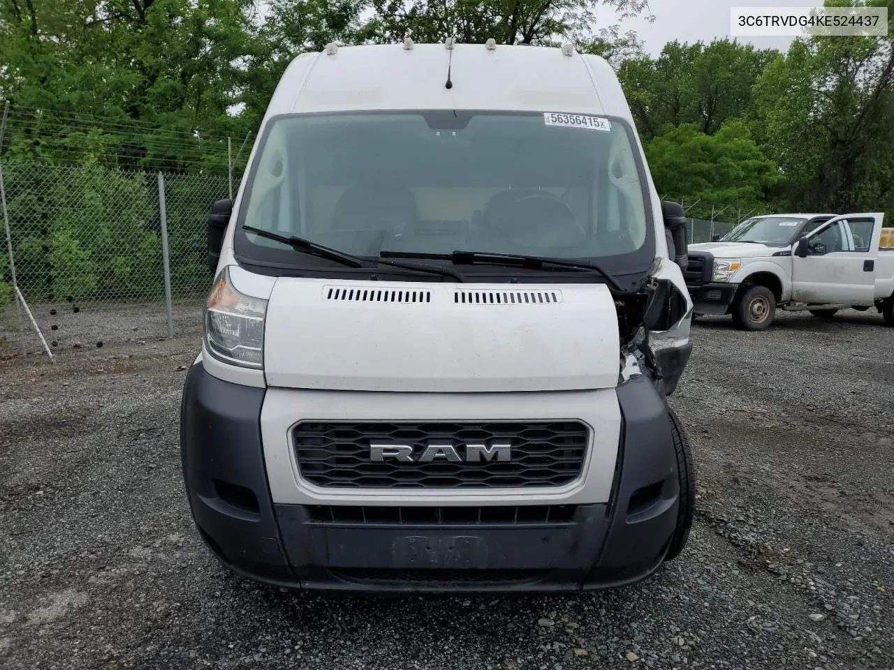 2019 Ram Promaster 2500 2500 High VIN: 3C6TRVDG4KE524437 Lot: 56356415