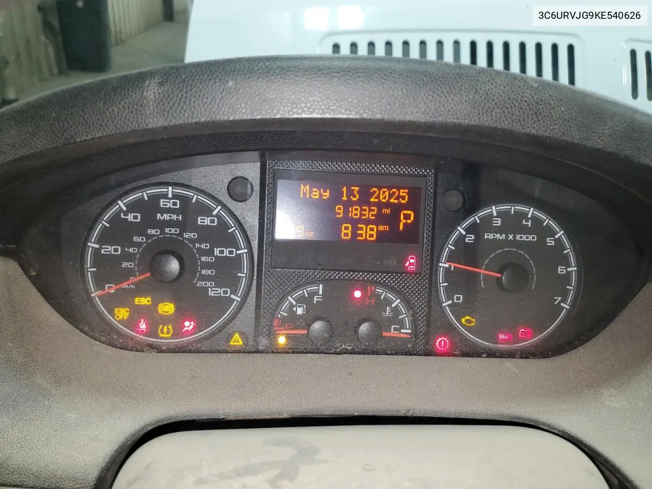 2019 Ram Promaster 3500 3500 High VIN: 3C6URVJG9KE540626 Lot: 56471295