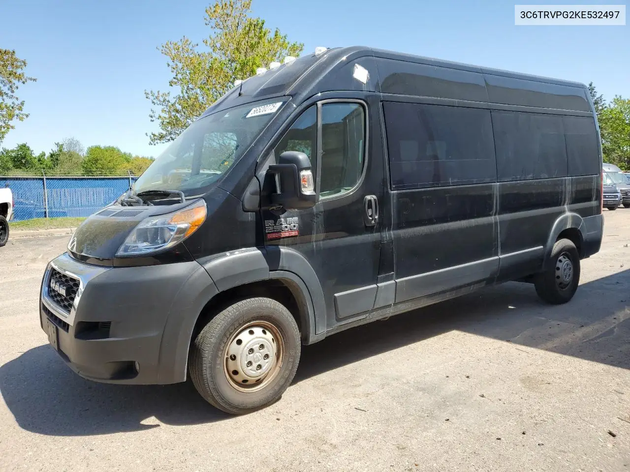 2019 Ram Promaster 2500 2500 High VIN: 3C6TRVPG2KE532497 Lot: 56520275