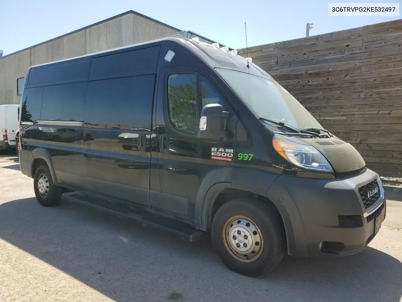 2019 Ram Promaster 2500 2500 High VIN: 3C6TRVPG2KE532497 Lot: 56520275