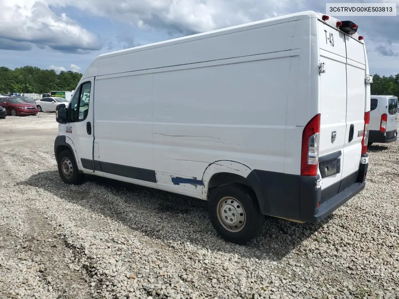 2019 Ram Promaster 2500 2500 High VIN: 3C6TRVDG0KE503813 Lot: 59702705