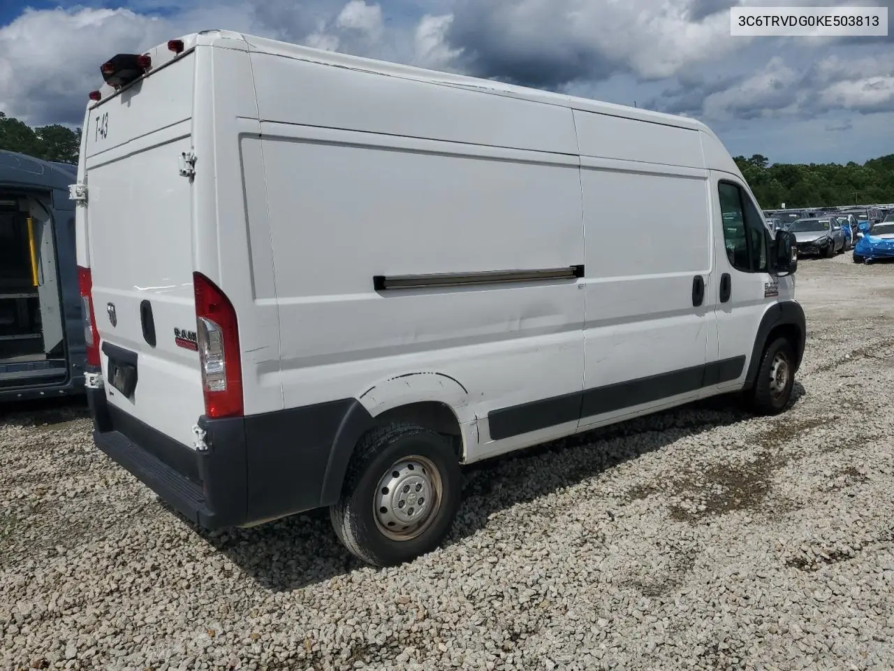 2019 Ram Promaster 2500 2500 High VIN: 3C6TRVDG0KE503813 Lot: 59702705