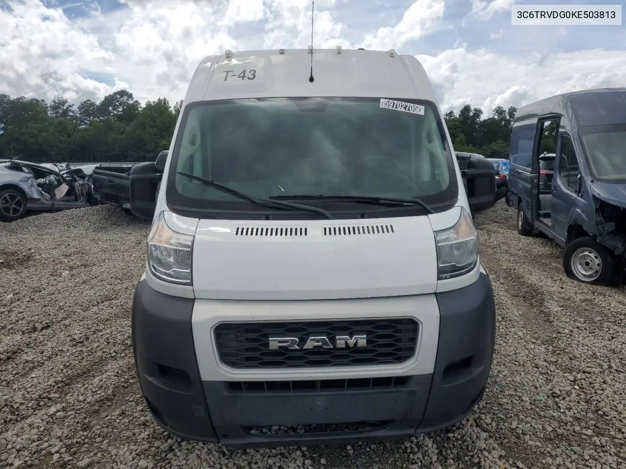 2019 Ram Promaster 2500 2500 High VIN: 3C6TRVDG0KE503813 Lot: 59702705
