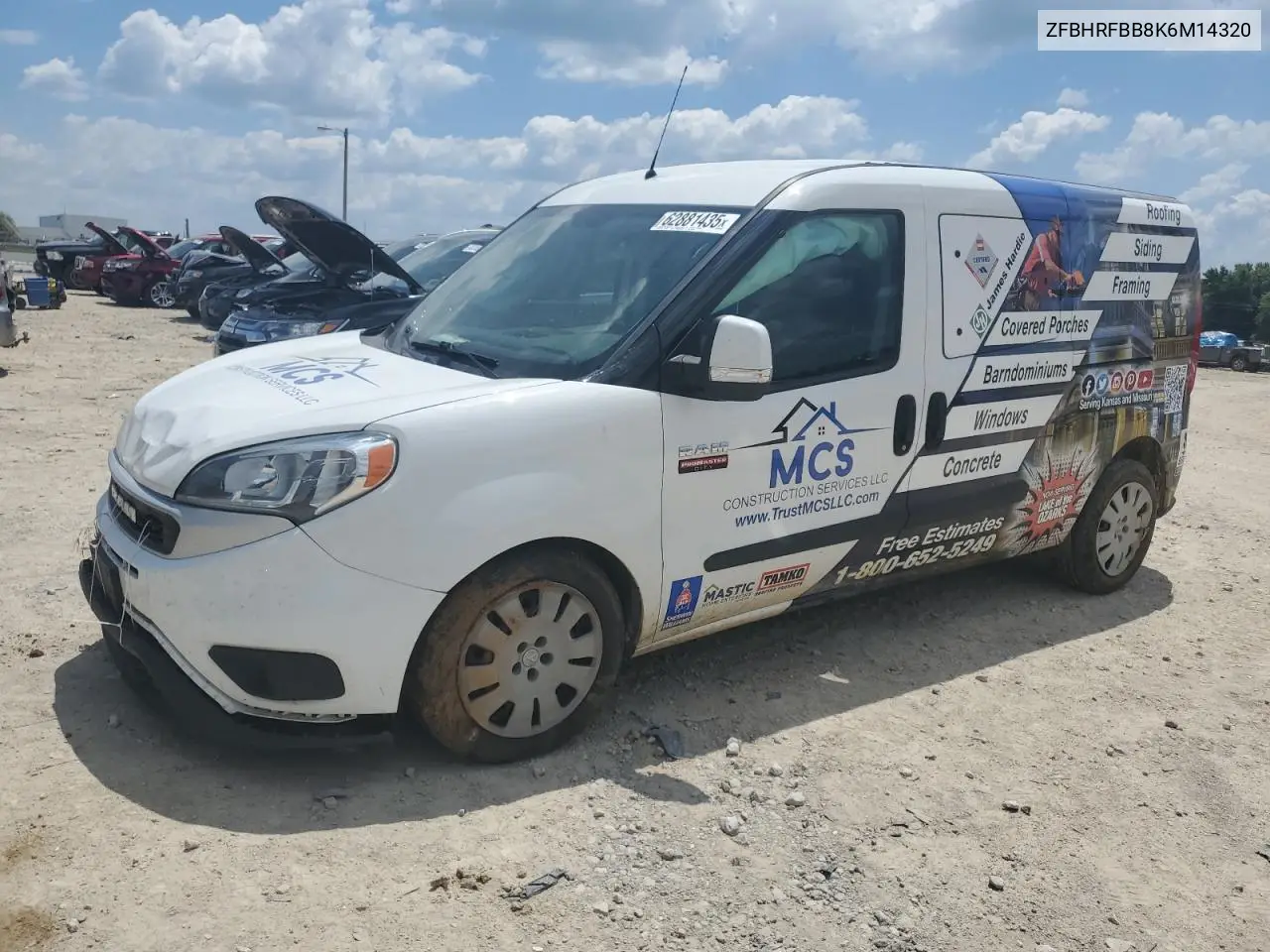 2019 Ram Promaster City Slt VIN: ZFBHRFBB8K6M14320 Lot: 62881435