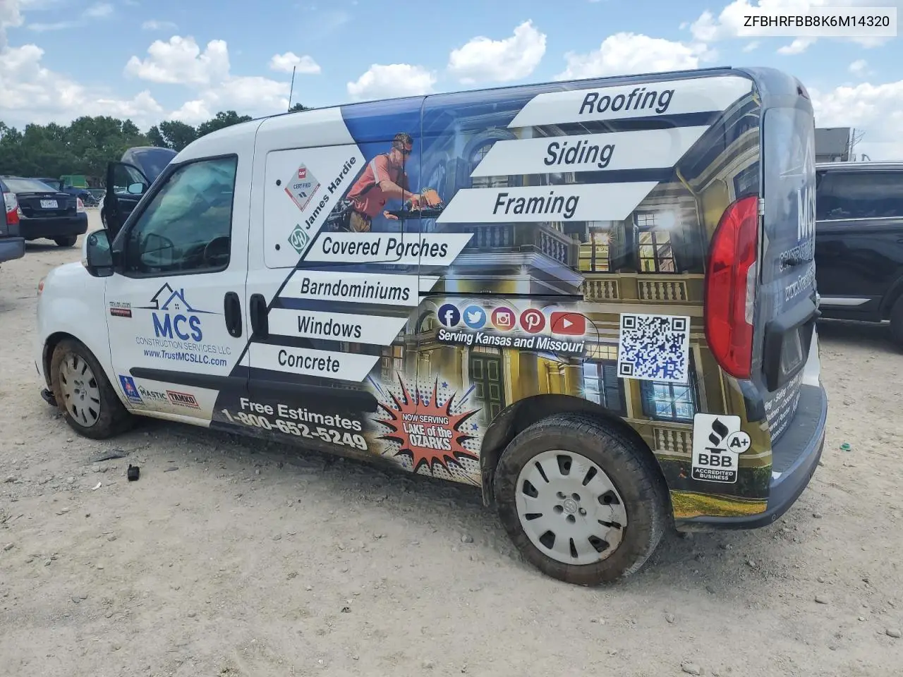 2019 Ram Promaster City Slt VIN: ZFBHRFBB8K6M14320 Lot: 62881435