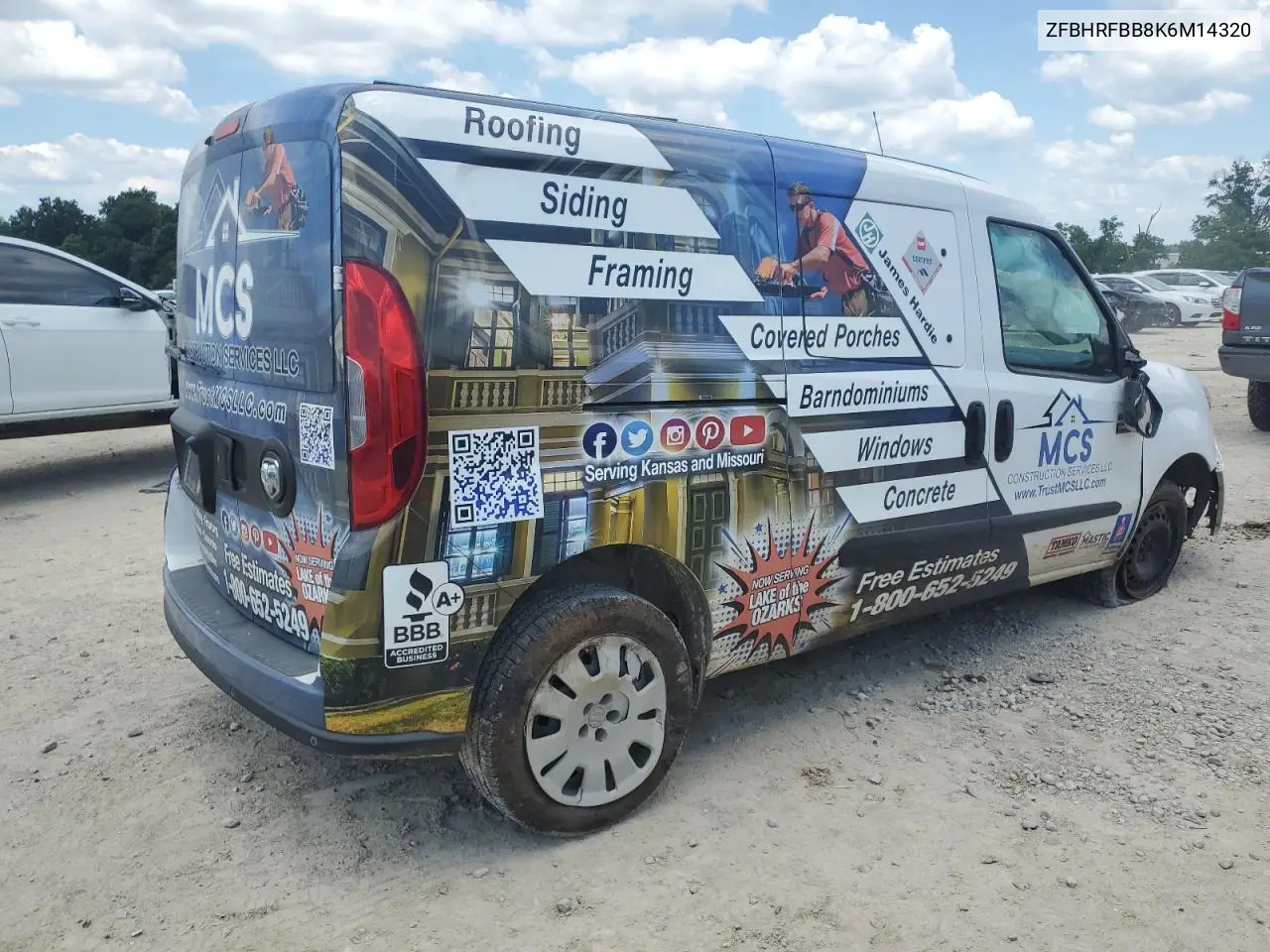 2019 Ram Promaster City Slt VIN: ZFBHRFBB8K6M14320 Lot: 62881435