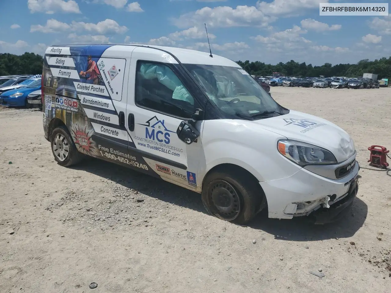 2019 Ram Promaster City Slt VIN: ZFBHRFBB8K6M14320 Lot: 62881435