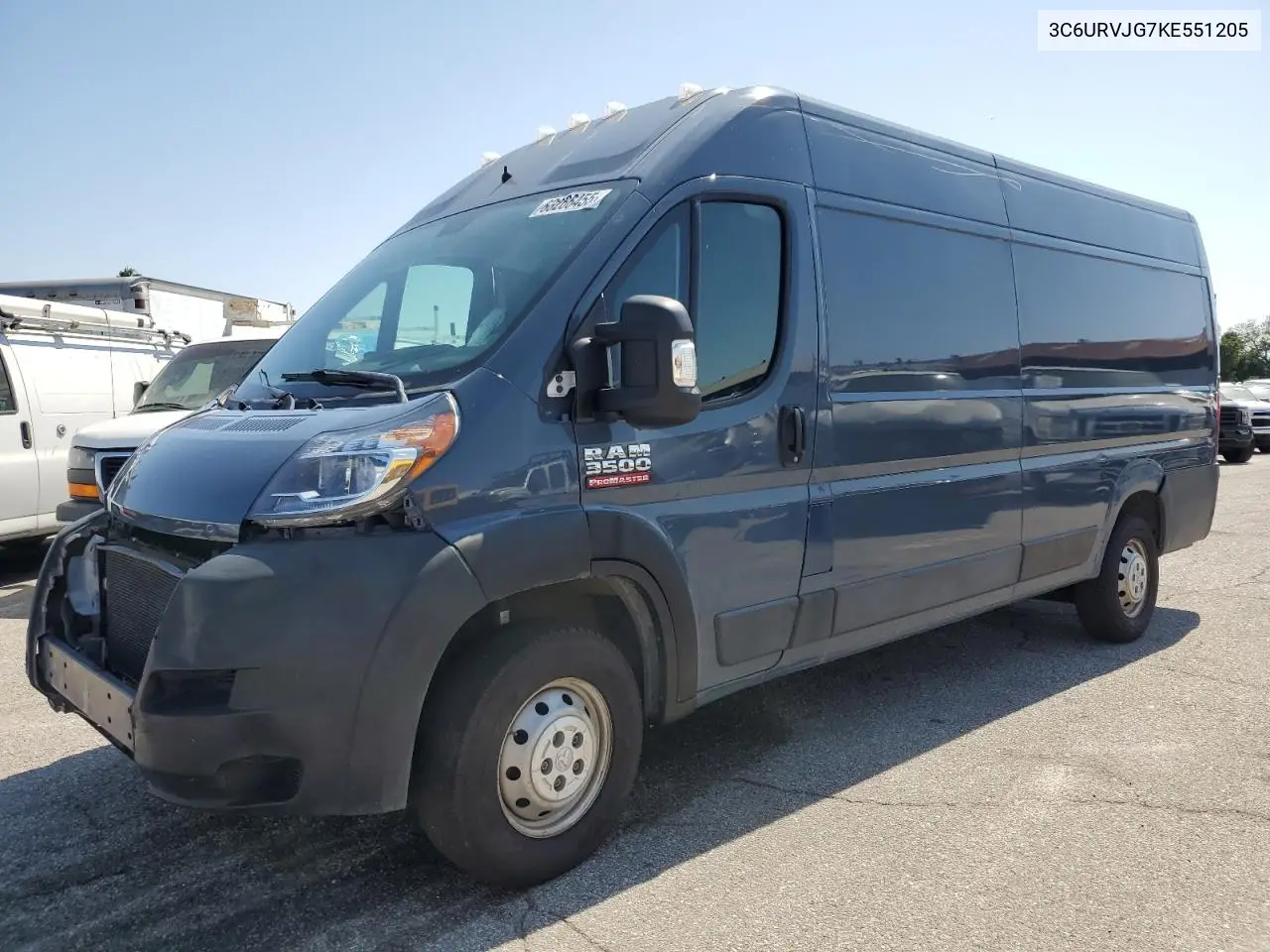 2019 Ram Promaster 3500 3500 High VIN: 3C6URVJG7KE551205 Lot: 63266455