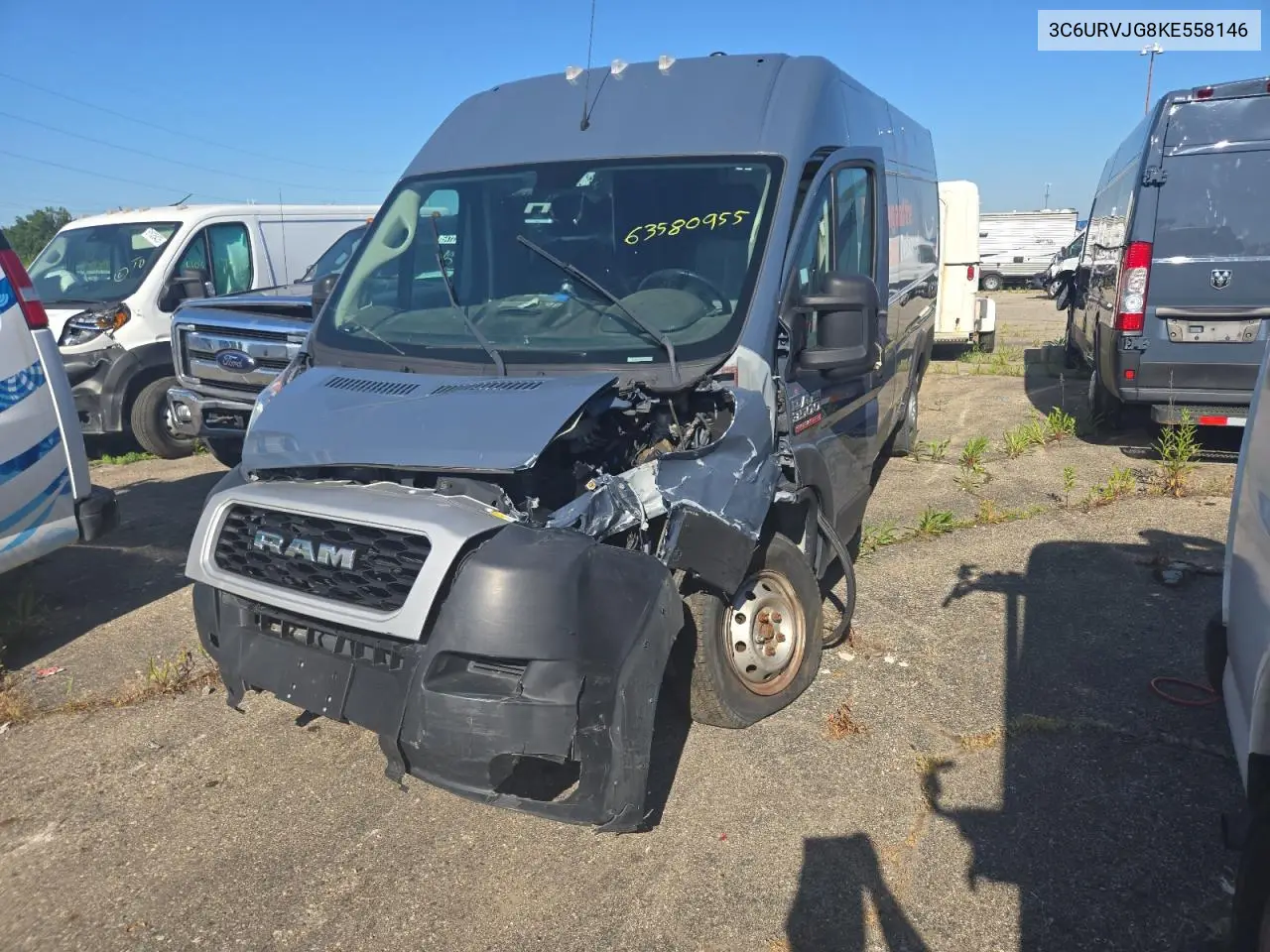 2019 Ram Promaster 3500 3500 High VIN: 3C6URVJG8KE558146 Lot: 63580955
